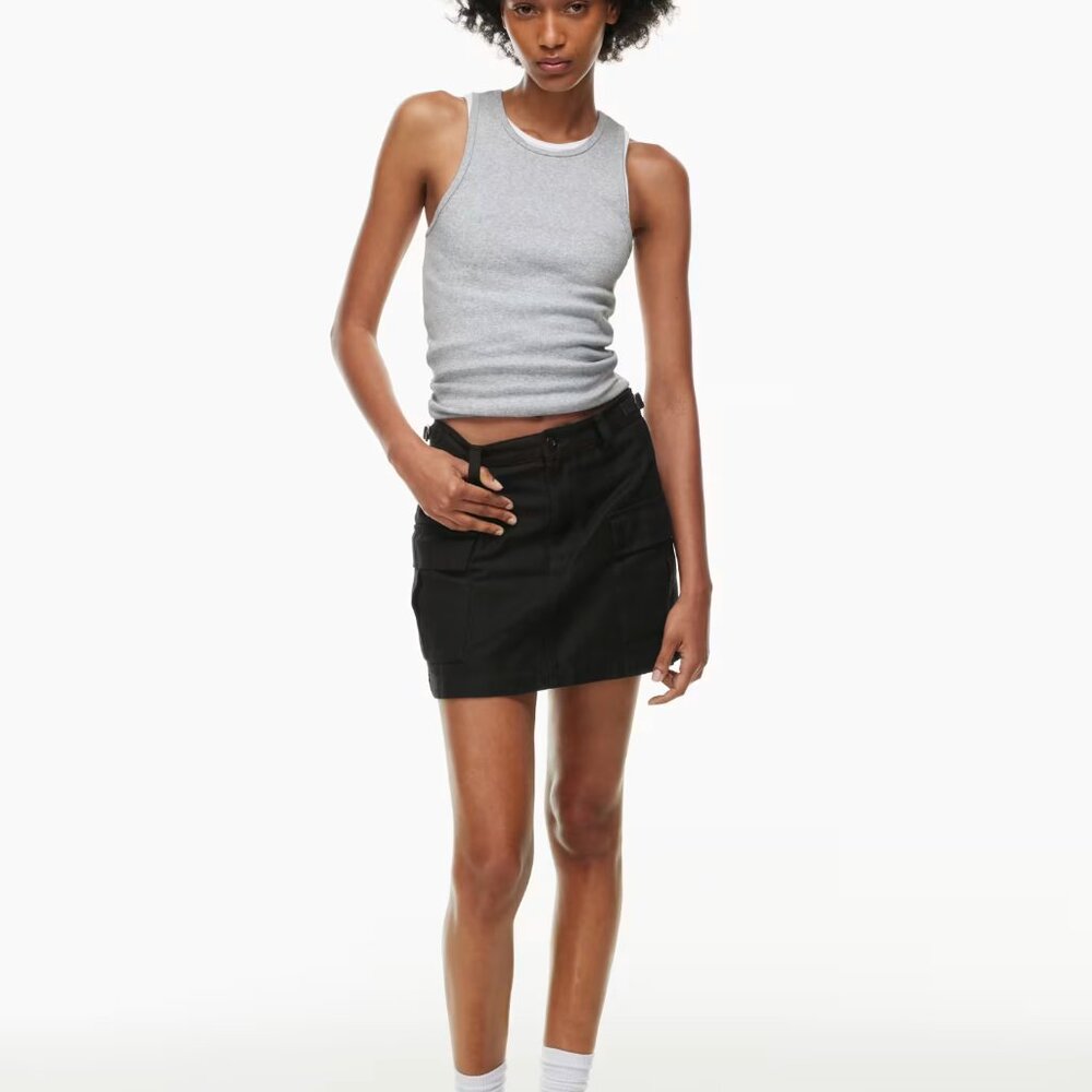 Aritzia Black Tna Supply Cargo Micro Skirt sz 6